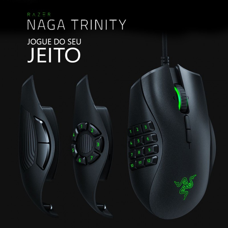 Razer lança mouse 3 em 1 Naga Trinity