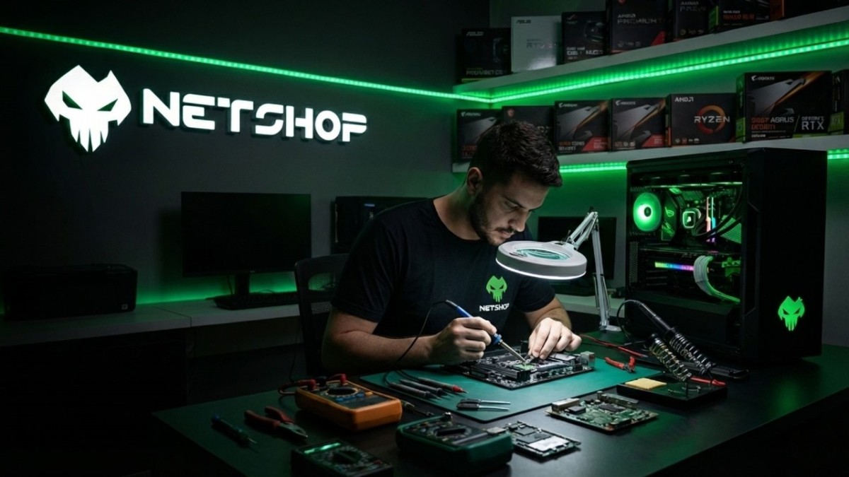 Por que a Netshop é referência em PCs Gamer e assistência técnica