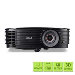 Projetor Acer X1223H 3600 Lumens XGA Conexões VGA HDMI