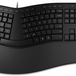 Teclado Microsoft Ergonômico, USB, LXN-00001, Inglês