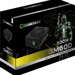 Fonte Gamer Gamemax GM600, 600W, 80 Plus, Bronze, Semi Modular