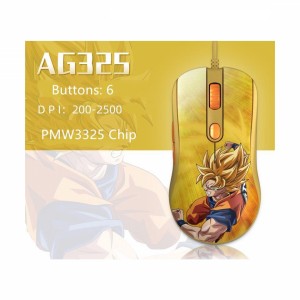 Mouse Akko Gamer, Usb - AG325 Dragon Ball Sayan Gold