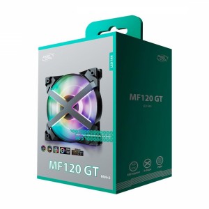 Kit Fan com 3 Unidades DeepCool MF120 GT A-RGB X-Frame