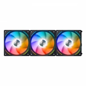 Kit Fan Lian Li Uni Fan AL 120 3XFANS RGB - UF-AL120-3B - Preto