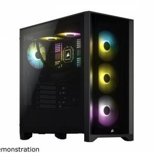 Gabinete Gamer Corsair iCUE 4000X RGB,Aço Vidro Temperado - Preto