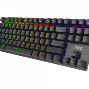 Teclado Mecânico Gamer AOC GK450, LED, switch Red