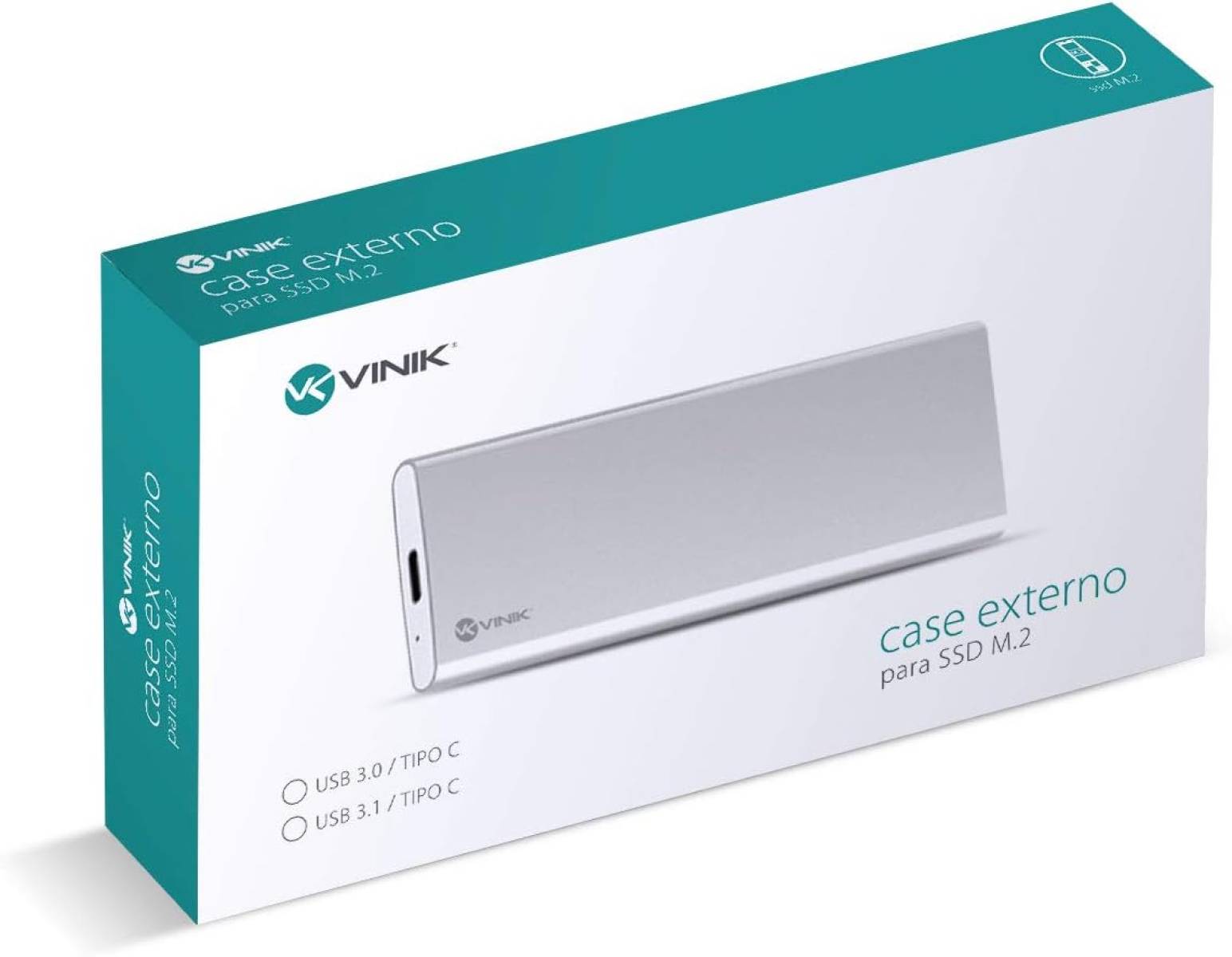 CASE EXTERNO SSD M.2 CONEXAO USB 3.1 TIPO C/TYPE C PARA USB