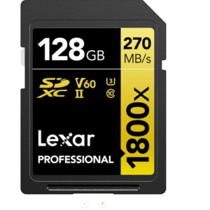 Cartão de Memória Lexar 128GB Professional 1800x Gold Series – UH
