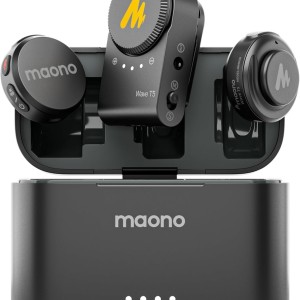 Microfones Kit De Lapela Sem Fio Maono Wave T5 Versão Câmera WM65