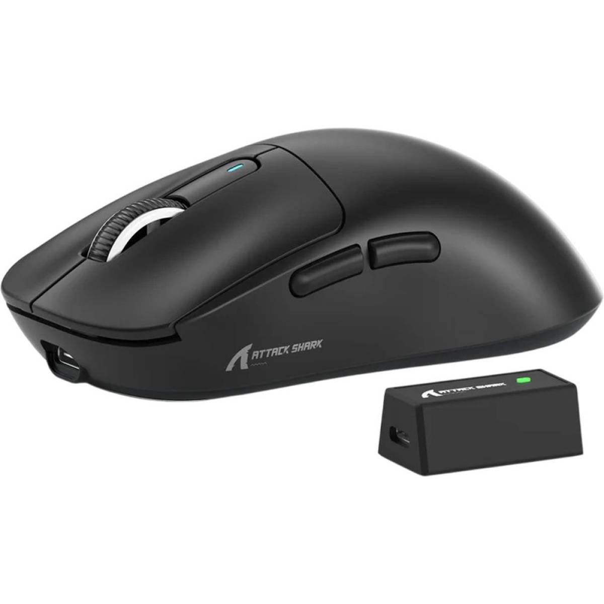 Mouse Gamer Attack Shark X3 Pro 8K Sem Fio, bateria longa, Preto