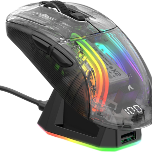 Mouse Gamer Attack Shark X2 PRO, Sensor PixArt e Tri-Mode, Preto