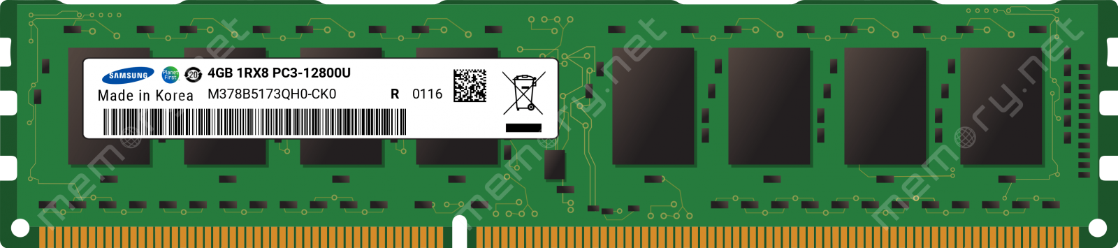 Memoria Ram Samsung 1x 4GB DDR3-1600 UDIMM PC3-12800U Memoria Ram Samsung 1x 4GB DDR3-1600 UDIMM PC3-12800U - Imagem 1