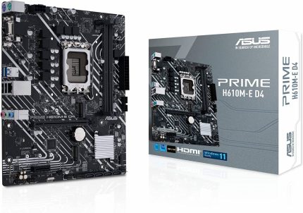 Placa Mãe Asus Prime H610M-E D4, M.2, Intel LGA 1700, mATX, DDR4