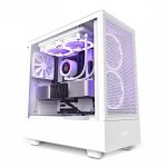Gabinete Gamer NZXT H5 Flow, Vidro Temperado, Com 2 Fans - Branco