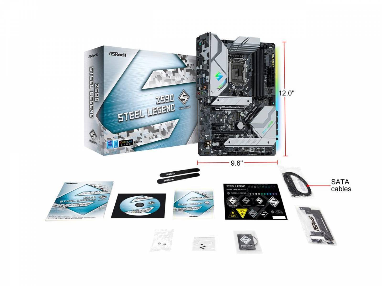 PLACA MAE ASROCK Z590 STEEL LEGEND, DDR4, SOCKET LGA1200, ATX
