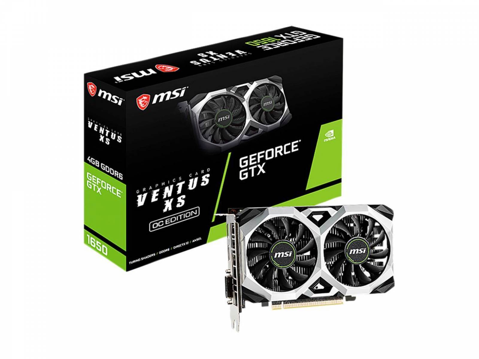 PLACA DE VIDEO MSI GEFORCE GTX 1650 VENTUS X, 4GB, GDDR5, 128-BIT PLACA DE VIDEO MSI GEFORCE GTX 1650 VENTUS X, 4GB, GDDR5, 128-BIT - Imagem 1