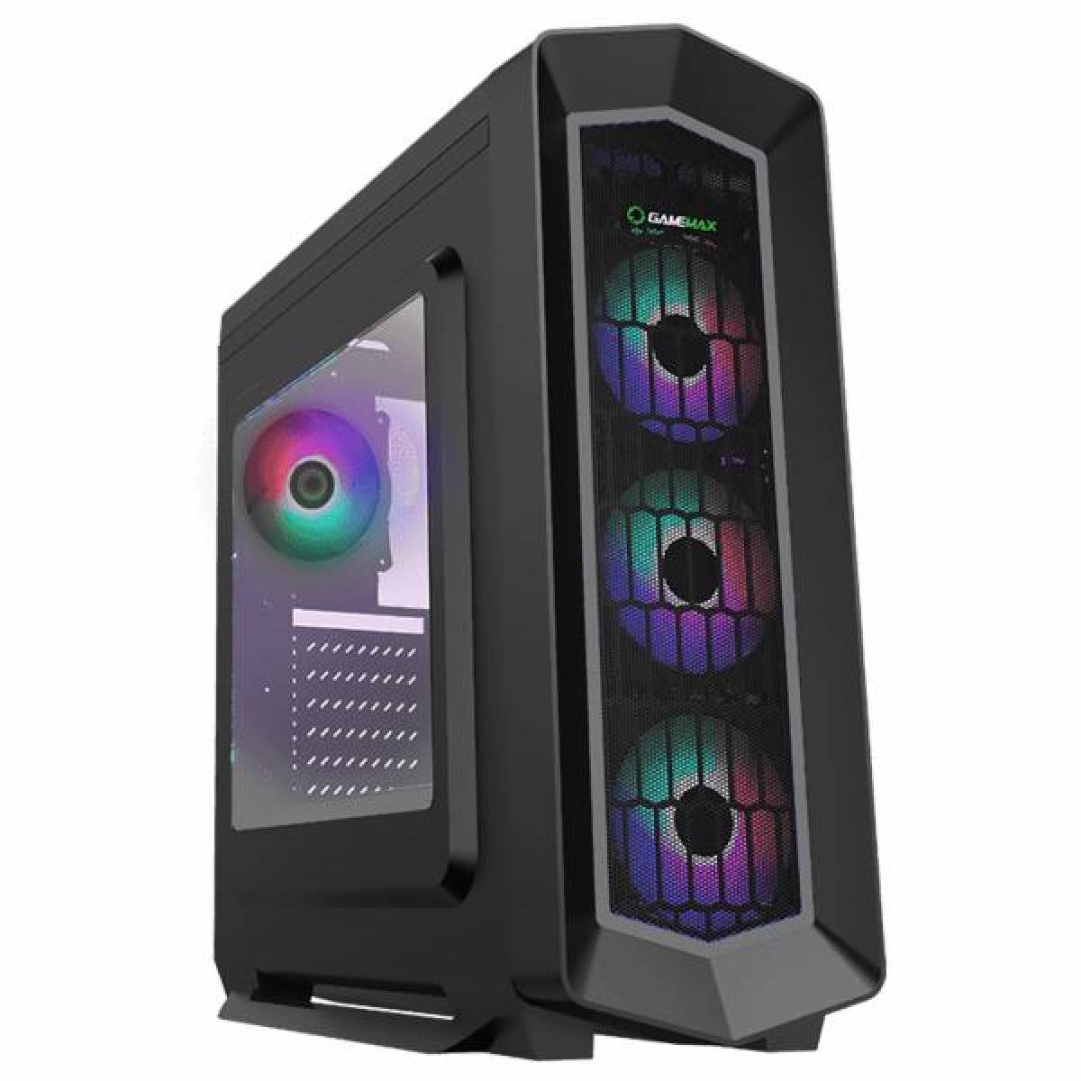 Gabinete Gamer Gamemax Asgard G516 RGB com 4 Coolers ATX - Preto Gabinete Gamer Gamemax Asgard G516 RGB com 4 Coolers ATX - Preto - Imagem 1