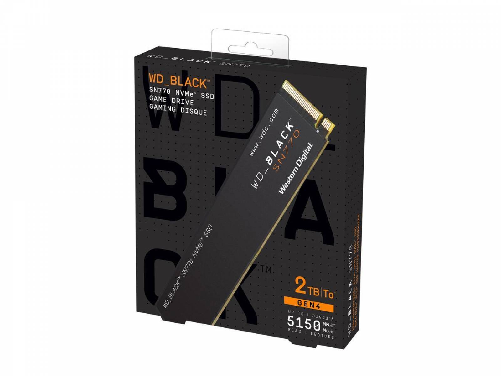 使用時間少　SN770 NVMe gen4 M.2 SSD 2TB SSD M.2 2TB WESTERN BLACK SN770 NVMe Gen4 5150MB/s – WDS200T3X0E