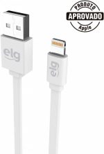 Cabo Apple Lightning Flat Branco 1.25m - Elg Ec810 - Imagem 2