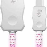 Cabo USB Tipo-C, Led Rosa 1m - ELG LEDC10PK