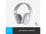 Headset Sem Fio Logitech Zone Vibe 100, Bluetooth, PC, Branco - Imagem 4
