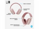 Fone Headset Sem Fio Logitech Zone Vibe 100, Bluetooth, PC, Rosa - Imagem 5