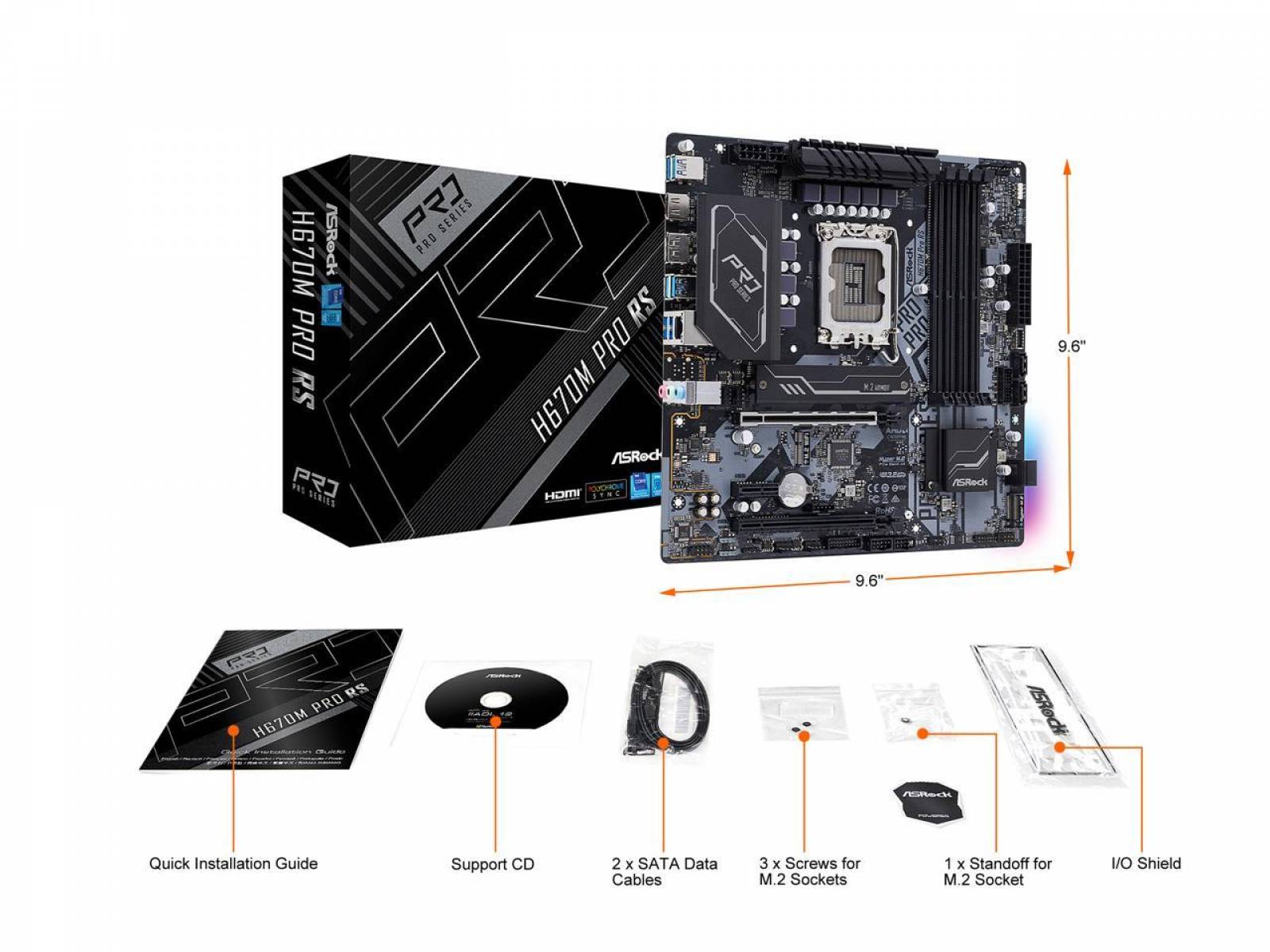 Placa-mãe ASRock H670 PG Riptide Intel H670 Pro RS, LGA1700 – Net