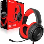 Fone Gamer Corsair HS35 Stereo, PC, PS4, Xbox, Drivers 50mm, Red