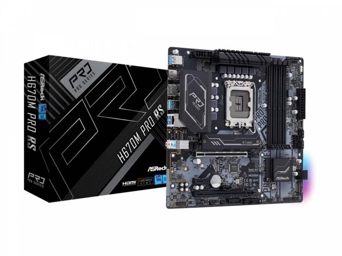 Placa-mãe ASRock H670 PG Riptide Intel H670 Pro RS, LGA1700 – Net