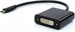 Cabo Adaptador DVI Fêmea para USB-C Macho PlusCable ADP-301BK