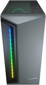 GABINETE GAMER COUGAR DARK BLADER X7 MIDNIGHT GREEN LATERAL VIDRO