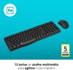 Kit Teclado/mouse Sem Fio Rapoo Preto X1800s - Ra001