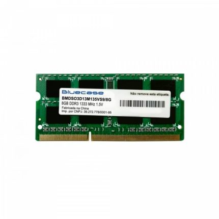 Memória Notebook BLUECASE 8GB DDR3-1333 SODIMM