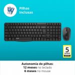 Kit Teclado/mouse Sem Fio Rapoo Preto X1800s - Ra001 - Imagem 7