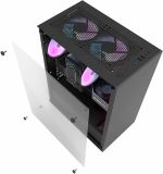 Gabinete Motospeed Hyrax, Hgb200b, Mid Tower Sem Fan - Preto - Imagem 6