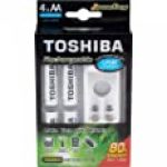 Carregador p/pilha recarregável c/4 pilhas AA/AAA 73205 Toshiba