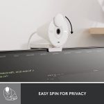 Webcam Logitech Brio 300 Full HD, Microfone Integrado, Branco - Imagem 6