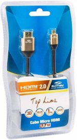 Cabo Sumay sm- cmc18t hdmi x micro hdmi 2.0 - Imagem 2