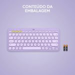 Teclado sem fio Logitech K380 com Conexão Bluetooth - Lilás - Imagem 2