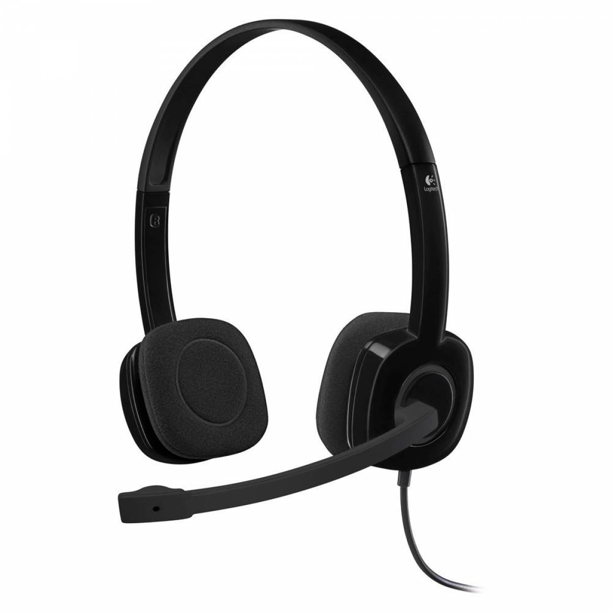Headset Logitech H151 Estéreo Analógico P3 Preto Headset Logitech H151 Estéreo Analógico P3 Preto - Imagem 1