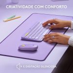 Teclado sem fio Logitech K380 com Conexão Bluetooth - Lilás - Imagem 8