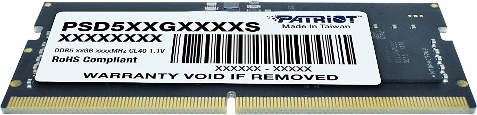 Memória para Notebook Sodimm 32gb Ddr5 4800mhz Patriot Signature Memória para Notebook Sodimm 32gb Ddr5 4800mhz Patriot Signature - Imagem 1