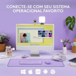 Teclado sem fio Logitech K380 com Conexão Bluetooth - Lilás - Imagem 7