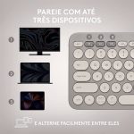 Teclado sem fio Logitech K380 com Conexão Bluetooth - Cinza - Imagem 4