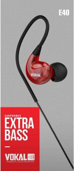 Fone de Ouvido E40 In Ear Vermelho VOKAL