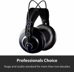Fone de Ouvido Com Fio, K240 MKII, Profissional, Preto, AKG - Imagem 3
