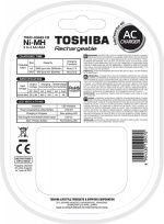 Carregador De Pilhas TNHC-6GAE4-CB C/4 Pilhas AA 2600mAh Toshiba - Imagem 2