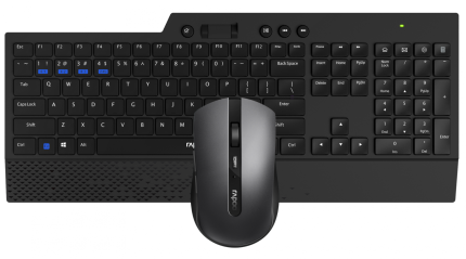Teclado E Mouse Rapoo Sem Fio Bluetooth 2.4 Ghz Preto Rapoo Ra005