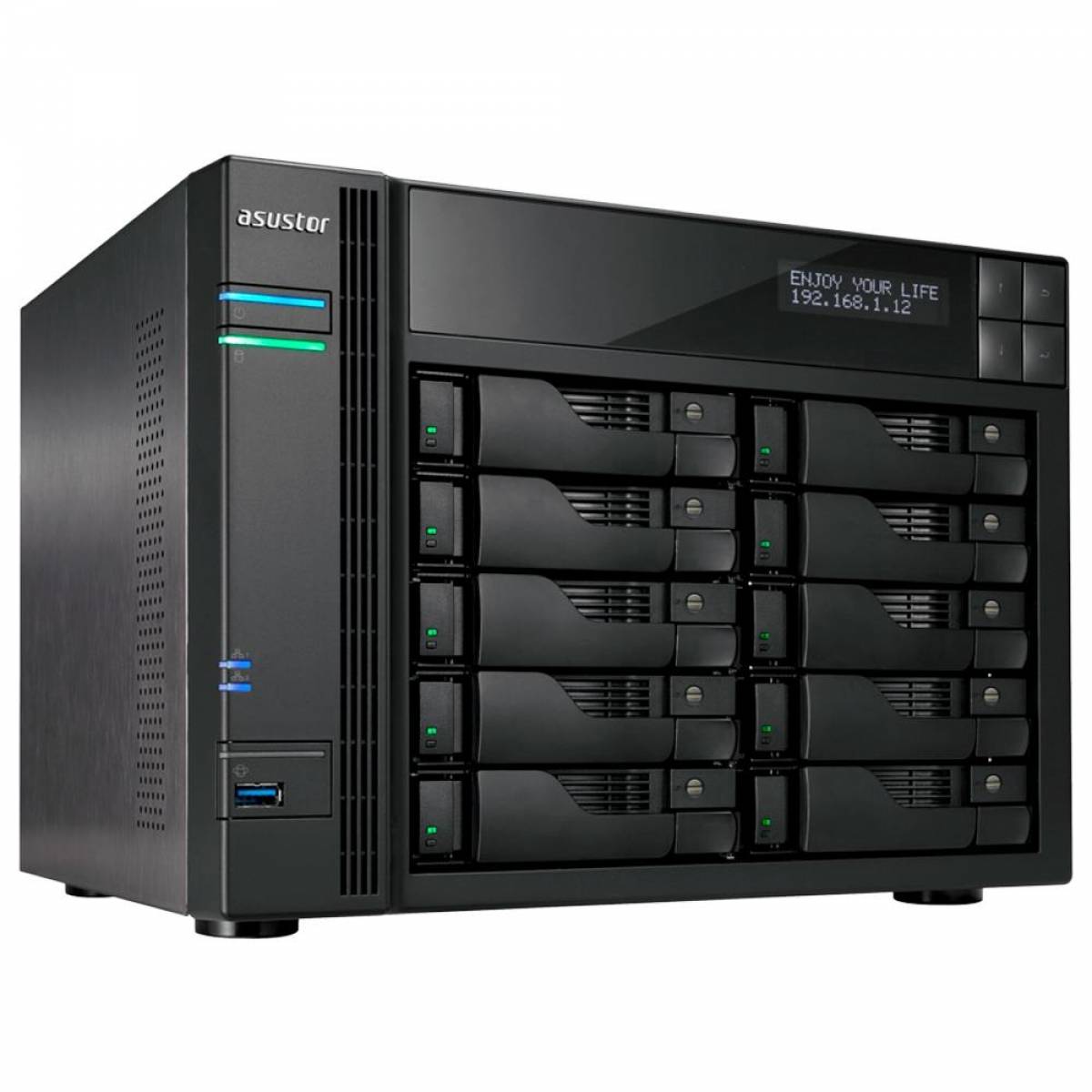 Storage Asustor Marvell NAS 1,6GHZ 4GB DDR3 Sem Disco 10B AS6210T Storage Asustor Marvell NAS 1,6GHZ 4GB DDR3 Sem Disco 10B AS6210T - Imagem 1
