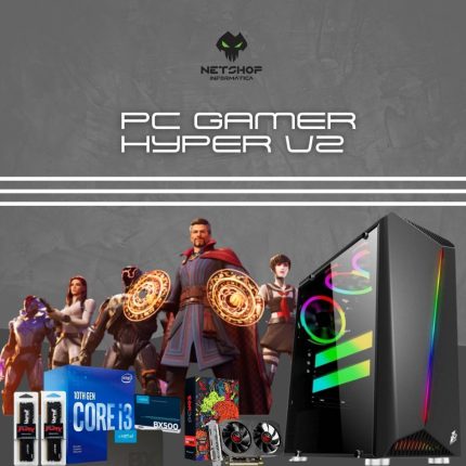 PC Gamer Hyper V2 I3 10100F, H510, RX 550 4GB, 16GB SSD 480